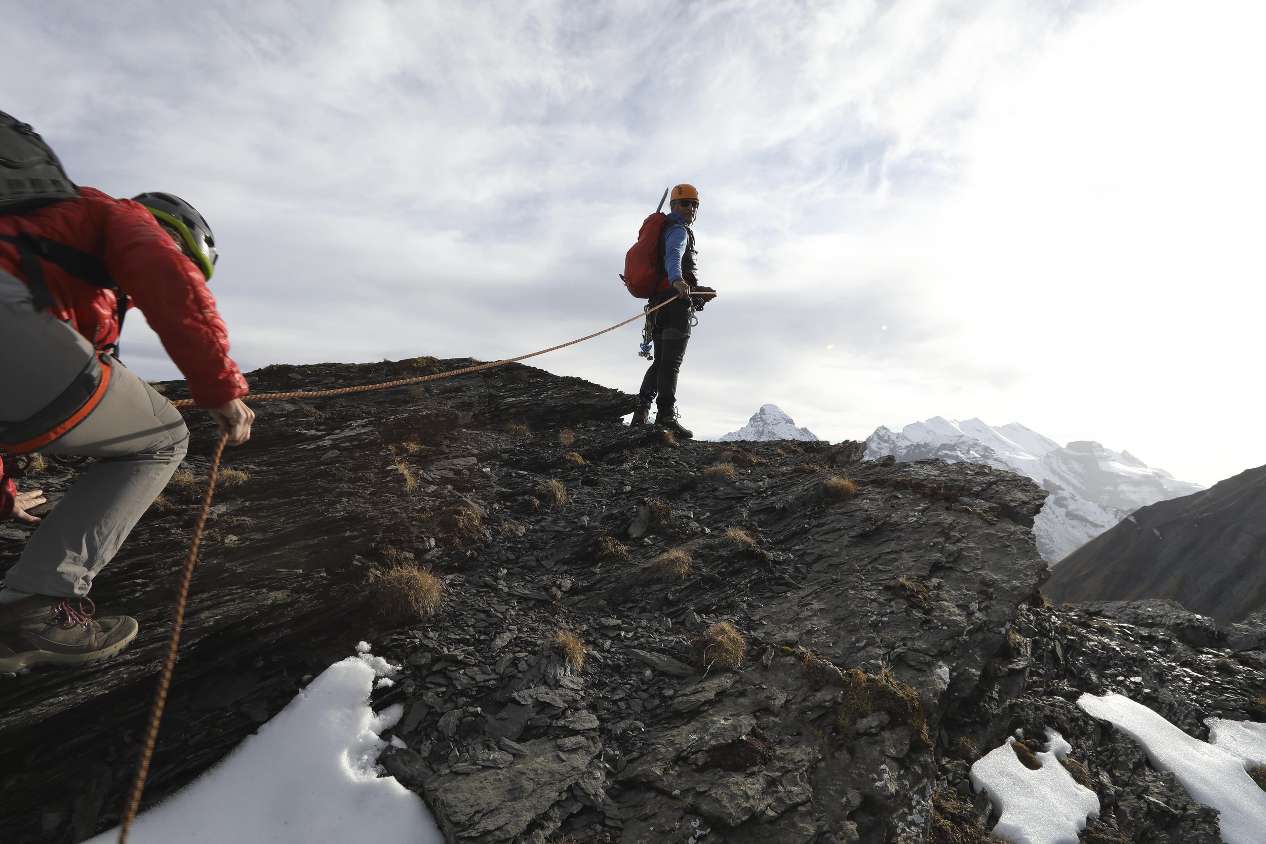 Hiking to the top of the mountain